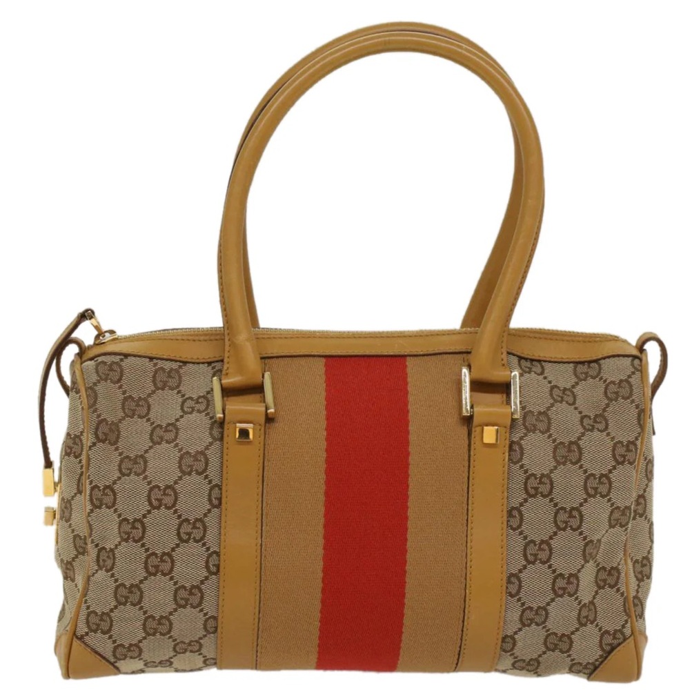 Gucci Sherry canvas line hand bag.